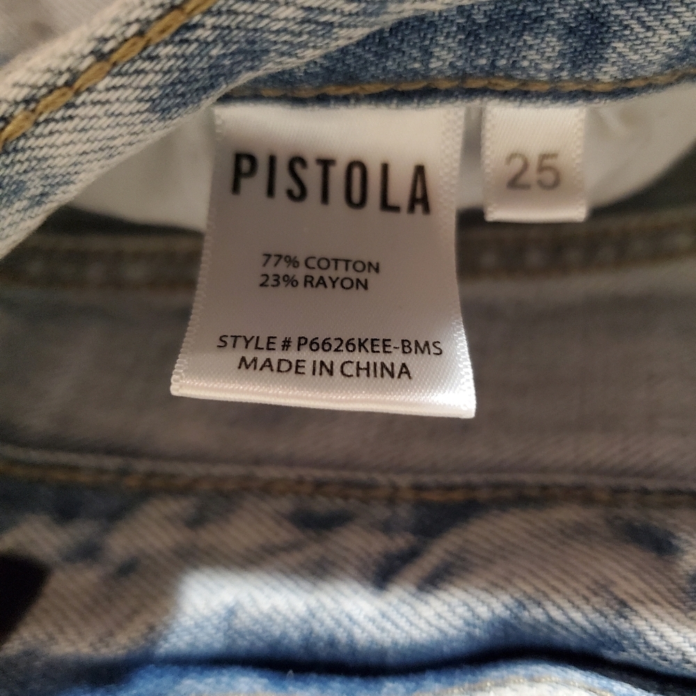 Pistola Presley High Rise Relaxed Roller Jeans Size 25 - Picture 8 of 8